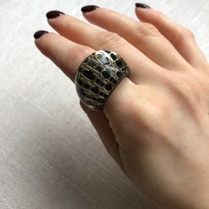 Carolina Herrera Logo Resin Ring
